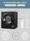 5KG Small Tumble Dryer, FOHERE Vented Dryers for Apartments and Small Home, 1200W Vented Tumble Dryer with Vent tube, 5 Automatic Drying Modes, Black - Image 8
