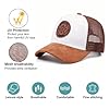 Enwokran Baseball Cap Mens Embroidery Hats Unisex Hip Hop Trucker Caps Adjustable Mesh Back UPF 50+ UV Protection Summer Sun Hat Sports Cap (Brown White) #1
