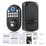 VEVOR Fingerprint Door Lock, with Fingerprint/Keypad Code/Key, One-Time and Anti-Peeking Password, Silent Mode, Constant Unlock Mode, Aluminum Alloy Panel, Electronic Keypad Deadbolt for Entry Doors