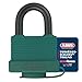 Produktbild ABUS Vorhängeschloss 70AL/45 aus massivem Aluminium - wetterfest - mit Schutzkappe und Kunststoffummantelung - ABUS-Sicherheitslevel 5 - Grün