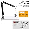 Mic Stand Boom Arm with Extension Tube - Mic Boom Arm Compatible with HyperX QuadCast, Weighted Metal Height adjustment Mic Arm for QuadCast,Blue Yeti,Shure MV7,Rode and Most Gaming Mic By SUNMON #5