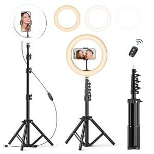 ATUMTEK 10' Selfie-Ringlicht mit Stativ