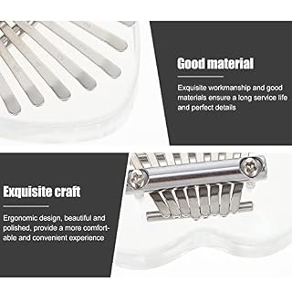 MAJESTE Kalimba Pouce Piano Amour Coeur Forme Clair Acrylique Antler 8 Touches Mini Mbira Doigt Piano for Enfants… – Image 3