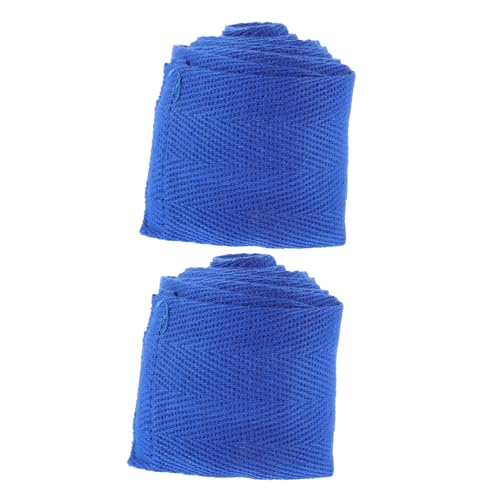 Kisangel 2 Rollos cinturón de Entrenamiento de Boxeo Accesorios de Fitness Vendas Kick Boxing Vendaje Envoltura de Boxeo Dedo Envoltura Protectora de Manos Correas de Mano para Boxeo Blue