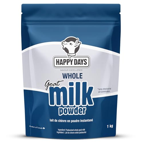 Happy Days Whole Goat Milk Powder 1kg - All-Natural Canadian Farm Fresh | No Additives