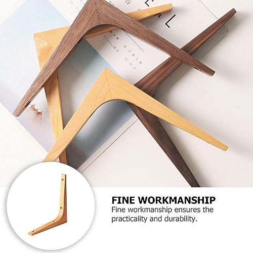 Soporte de estante de madera de pared para decoración y almacenaje amarillo 6