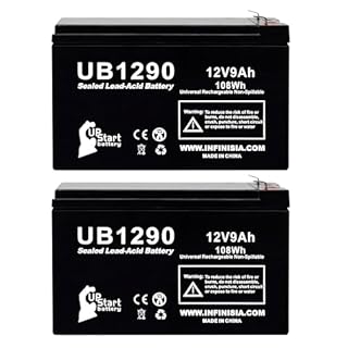 2-Pack 12V 9Ah UPS for CyberPower 1350AVR Battery Replacement - Compatible with Cyber Power 1350 AVR Battery UPS, CP1350AVRLCD, 1350VA, CP1350PFCLCD Surge Protector Backup, 12 Volt 9 Amp SLA