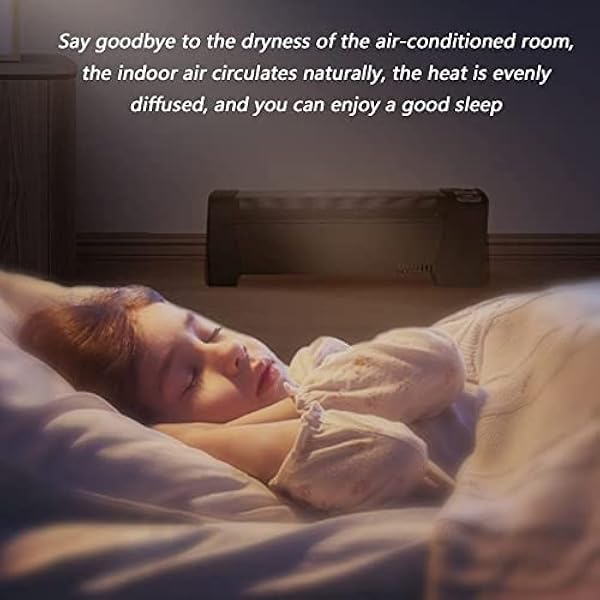 Termoventilatore Plug-in, convettore Elettrico per battiscopa Termoventilatore Plug-in con termostato, Telecomando, radiatore a battiscopa a Protezione Multipla