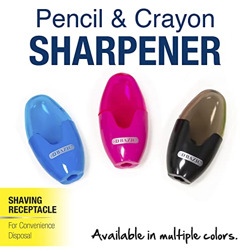 Bazic Xtreme Oval Sharpener W/ Receptacle (3/Pack) #TOP1
