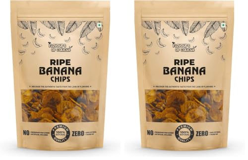 Image of Flavours of Calicut Kerala Sweet Banana Chips (Fried Ripened Banana Chips) - 500 Gram (Pack of 2)