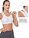 Yvette High Support Sports Bras for Women Double Deck Straps High Impact Mesh Zip Front Sports Bra for Running, White, L