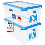 ATHLON TOOLS 2x 5L Frischhaltedosen-Set in Gastro-Qualität Auslaufsicher