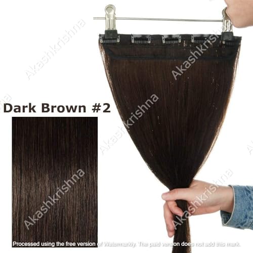 Image of Straight Hair Extensions Clips In Hair Extension For Girls Brown Hair Extensions 24 Inches Long Brown Hairs For Women
