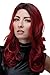 Produktbild WIG ME UP ® - GFW1832-RED-M130M Sexy Perücke Damenperücke gemischte Rottöne Rot Ombre Mittelscheitel lang 50 cm