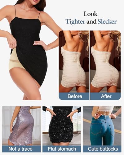 Image of Women's High Waisted Underwear Full Coverage Compression Briefs 4 /5 Packs Panties Postpartum Comfortable