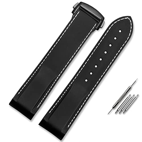 Bracelet silicone pour montre Omega 22 mm ZUC haute qualité à boucle déployante