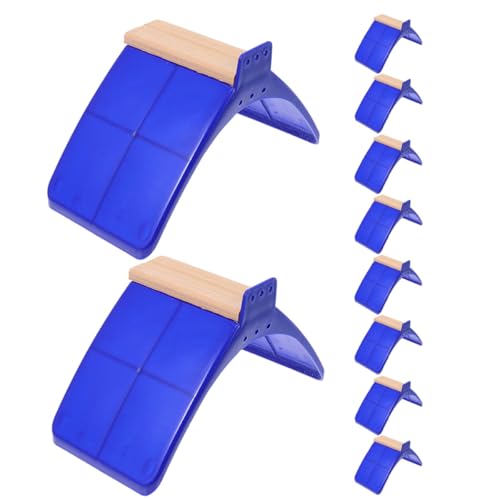 BUGUUYO Perchas para Palomas de Madera Natural y PP Soporte Resistente Azul 10 Piezas para Jaulas y Palomares Accesorio Seguro para Aves Medianas y Grandes Complemento Adecuado para