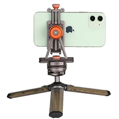 Metal Cell Phone Tripod Mount, Smartphone Tripod Mount Adapter With Cold Shoe, Cell Phone Stand Holder Clamp For Iphone 6 7 Plus 11 12 13 Pro Samsung Google #TOP7
