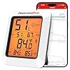 Thermopro hygrometer thermometer for house tp350 bluetooth room indoor greenhouse thermometer monitor up to 260ft backlit humidity meter temperature sensor with 2 year data export  urban country home decor