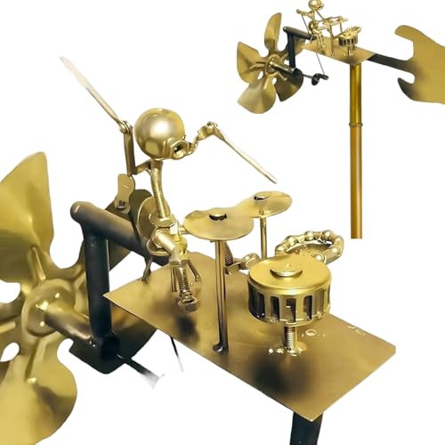 Moulin À Vent en Métal Fait À La Main, Métal Moulin À Vent De Percussion, pour Le Jardin, La Terrasse Et L'extérieur