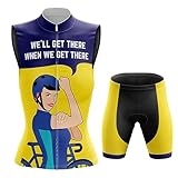 Conjunto Ciclismo Mujer Verano Maillot Bici MTB Sin Mangas Ropa Ciclista,S)