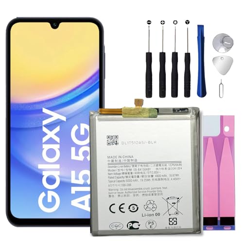 TGXJI Replacement Battery for Galaxy A15/A15,5000mAh Battery for EB-BA156ABY SM-A155 SM-A156 with Tool Repair Kit