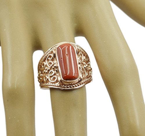 Bague corail or rose argent 925 RIYO le cadeau idéal en taille 51