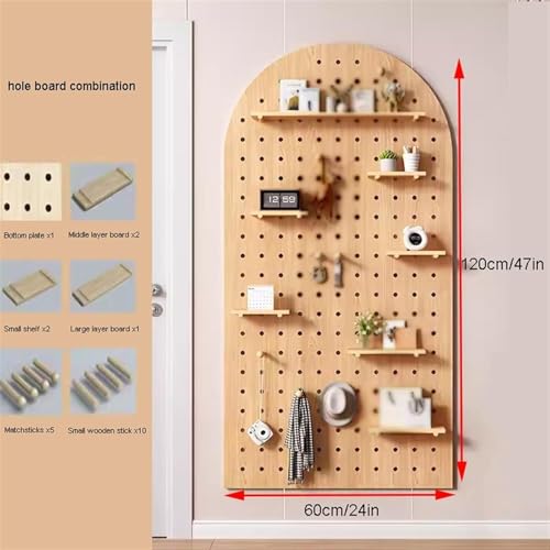 Wandmontiertes Stecktafel-Organizer-Regal-Set, Holz-Trennwand, Bastelaufbewahrung, Kombinationslösung, Ausstellungstafel für Schlafzimmer, Arbeitszimmer