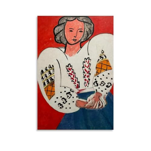 La Blouse Roumaine Print by Enri Matisse Artists Works Posters   Lienzo decorativo para pared, sala de estar, dormitorio, 12 x 18 pulgadas (30 x 45 cm)