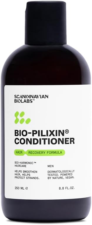 Bio-Pilixin® Conditioner For Men | Prevents Split & Damaged Ends, Restores Weak Hair, Supports Scalp Vitality, Dermatologically Tested, Made in Denmark, 250 mL/ 8.8 Oz