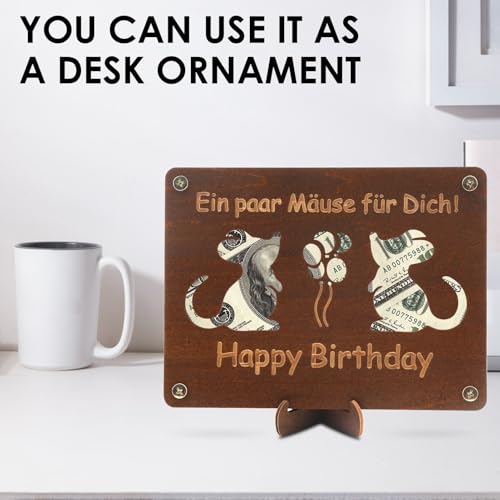 NeutypeChic Geldgeschenke Geburtstag, Geldgeschenk Jugendweihe aus Holz inkl, Personalisierte Geburtstag Geschenk, Geldgeschenke Verpackung für Männer Frauen Brautpaar