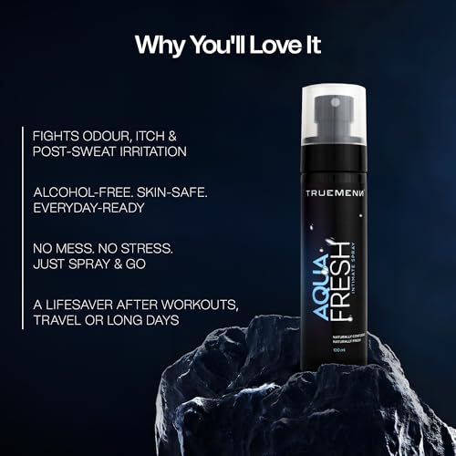 Image of Aqua Fresh Intimate Spray for Men 100ml - pH Balanced, Anti-Bacterial, Anti-Itch, Anti-Odour | with Aloe Vera & Tea Tree | Dermatologically Tested