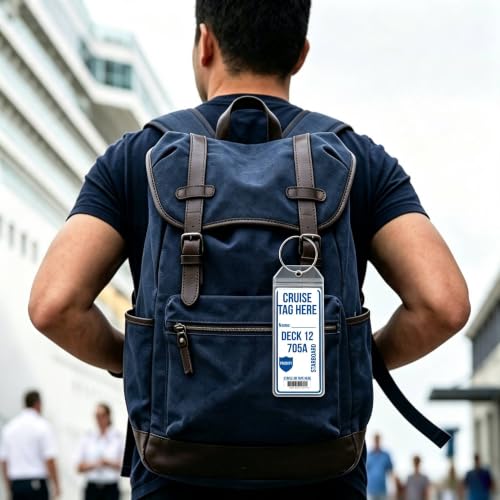 6 Pack Cruise Luggage Tag Holder for Royal Caribbean & Celebrity Ships - image 6