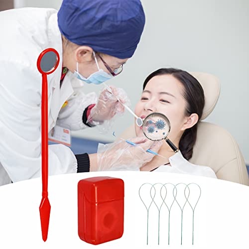 Image of Braces Cleaning Kit for Teeth , Portable Orthodontic Toothbrush Kit Oral Care Dental Travel Kit - Interdental Brush Dental Wax Dental Floss Toothbrush Box (Red)