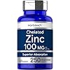 Chelated-Zinc-Supplement-100mg-250-Tablets-High-Potency-Superior-Absorption-Vegetarian-Non-GMO-Gluten-Free-by-Horbaach Chelated Zinc Supplement 100mg | 250 Tablets | High Potency & Superior Absorption | Vegetarian, Non-GMO, Gluten Free | by Horbaach