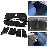 Kojem Full Set Carpet Kit Floor Liner Compatible with 1997-2006 Jeep Wrangler TJ Interior Floor Rug Mat Carpet Pad Black 6PCS