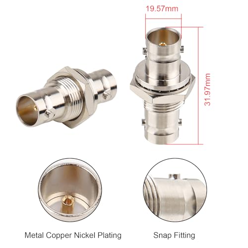 Adaptador BNC Hembra a BNC Hembra 75 Ohm 2 unidades miniatura 4