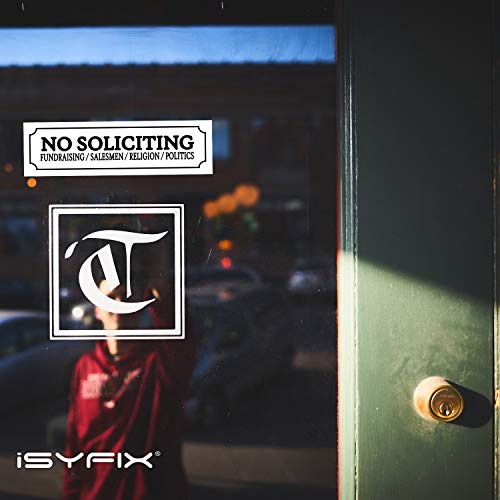 Autocollant No Soliciting iSYFIX haut de gamme en vinyle laminé résistant - 6