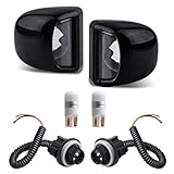 HERCOO LED License Plate Lights Cover Lens Socket Rear Lamp Wire Harness Compatible with Silverado Sierra Avalanche Suburban Escalade Yukon GMC Cadillac