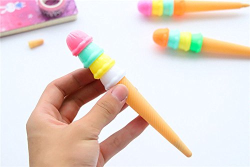 Bolígrafos de gel con diseño de helado, pack 6 unidades miniatura 2