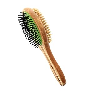 Brosse double face en bambou pour toilettage ...