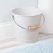 iDesign Metal Pail Trash Can for Bathroom, Bedroom, Home Office, Dorm, 10.75