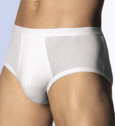 Calida Men's Twisted Cotton Brief With Fly, 22010, White, M - Image 6
