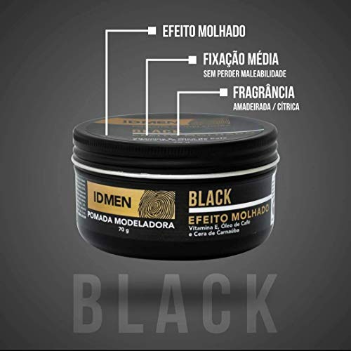 Pomada Modeladora Id Men Black 70G, Id Men