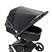 Universel Pare-Soleil pour Poussette Bébé Anti UV UPF50+ Réglable Housse de Soleil Protection Solaire pour Poussette, Nacelle, Landau Étanche Auvent de Landau Canopy Couverture de Soleil, Noir