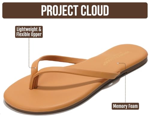 Image of Project Cloud Kids Sandals For Girls Footwear with Memory Foam Insole Kids Flip Flops - Lightweight & Slip Resistant Girls Sandals Summer Beach Essentials 2026 (Little Foundations)