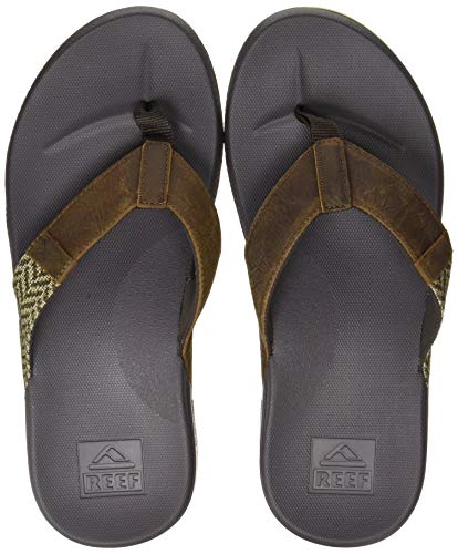 Reef Men's Sandals Cushion Phantom SE, Flip Flops For Men With Cushion Footbed, Brown/Tan, Size 7