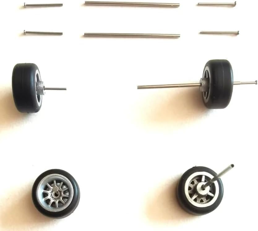 164 Scale Rubber Tire & Axle Set – 10-Pack Custom Wheels for Hot Wheels & Matchbox