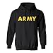 Black ARMY Hooded Sweatshirt with gold print
