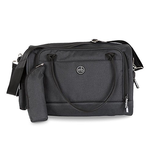 Wickeltasche mit Wickelunterlage wasserabweisend Baby Windeltasche Umhängetasche, Farbe:Antrasit Cover